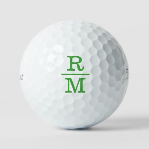 Stacked Initials Monogram Golf Balls