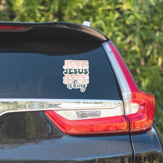 Stacked Jesus Is King Sticker
