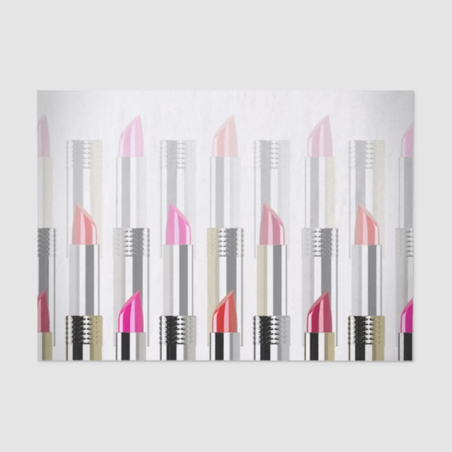 Stacked Lipstick Tubes Tissue Paper (Front)