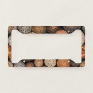 Stacked Logs License Plate Frame