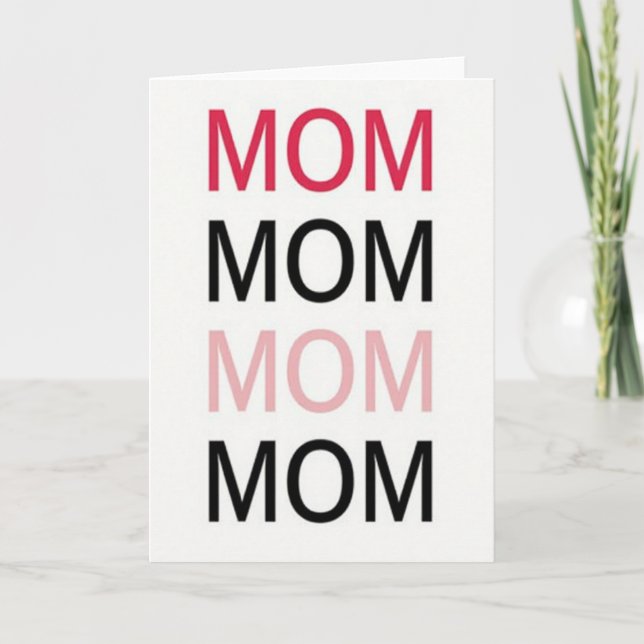 Stacked Mom Graphic Mothers Day Card (Front)