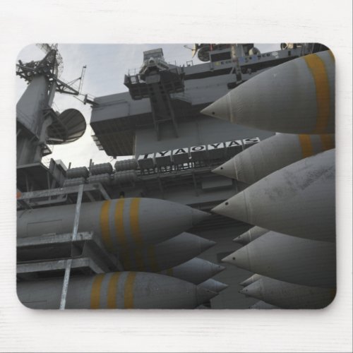 Stacked ordnance ready to be loaded mouse pad