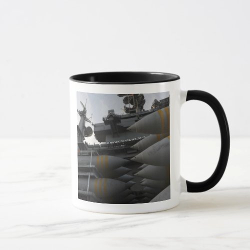 Stacked ordnance ready to be loaded mug