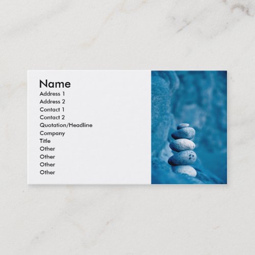 Stacked pebbles business card