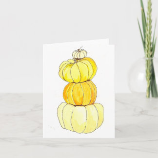 stacked pumpkins card
