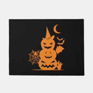 Stacked Pumpkins Halloween Doormat