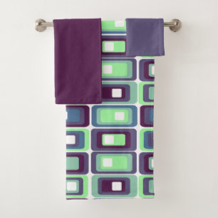 Stacked Rectangles Bath Towel Set