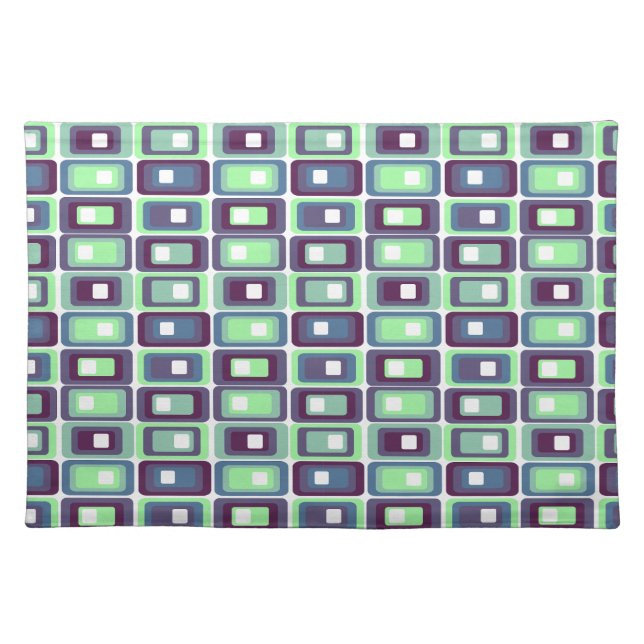 Stacked Rectangles  Cloth Placemat (Front)