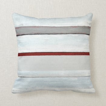 'stacked' Red And Black Abstract Art Pillow by T30Gallery at Zazzle
