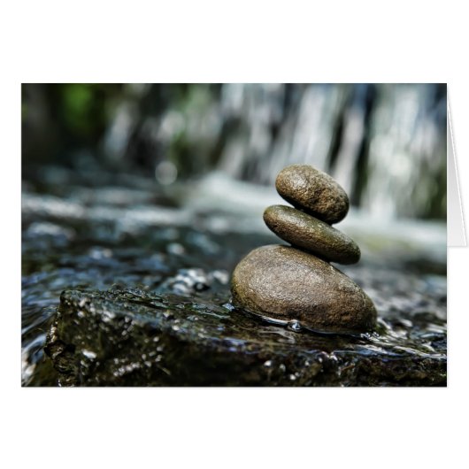 Stacked Rocks with Waterfall Cards (Front Horizontal)