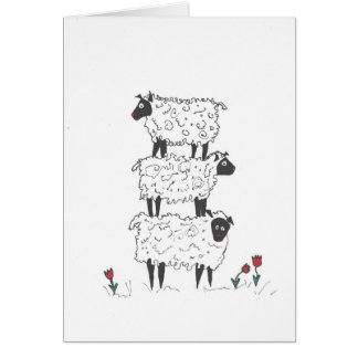 Stacked Sheep Cards