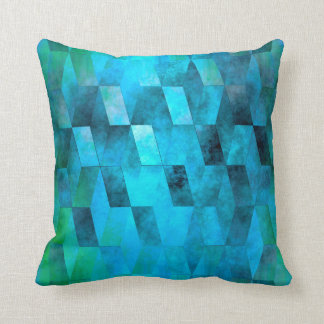 Stacked Sky (turquoise turquoise-green) Throw Pillow