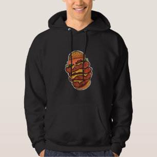 Stacked Spicy Chicken Sandwich With Sauce Illustra Hoodie