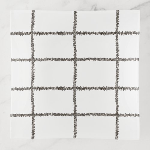Stacked Sticks_Black And White Modern Minimalist Trinket Tray