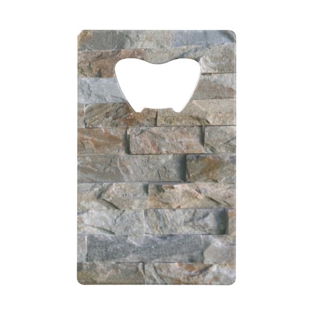 Stacked Stone Slabs Credit Card Bottle Opener (Front)