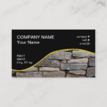 Stacked Stone Wall Business Card at Zazzle