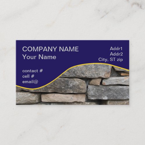 stacked stone wall business cards