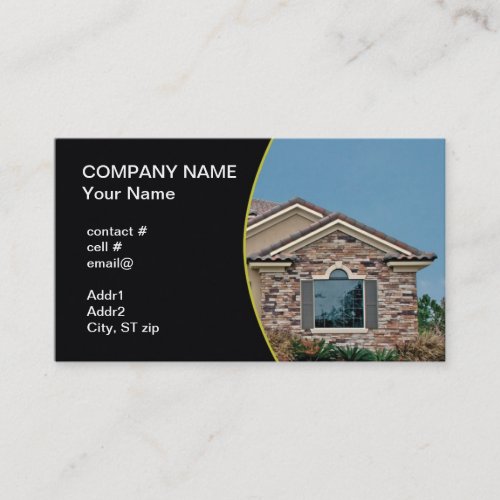 stacked stone wall business card