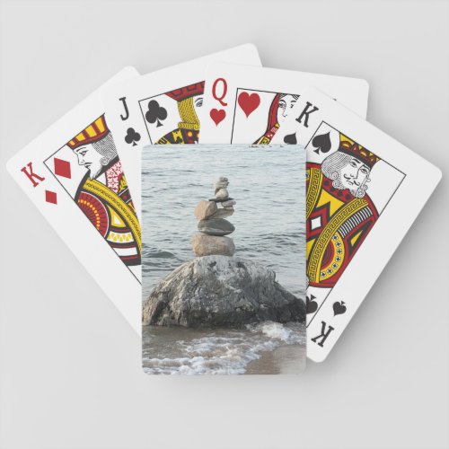 Stacked Stoned Playing Cards