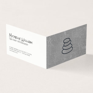 Stacked Stones Marbles Gray Day Spa Business Card