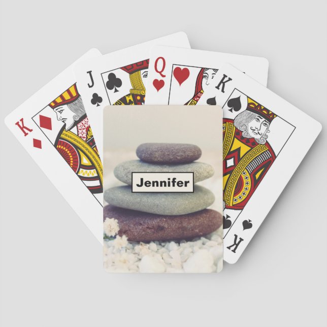 Stacked Stones Meditative Cairn Poker Cards (Back)