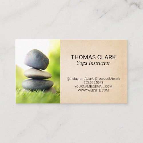 Stacked Stones  Zen  Yoga Business Card