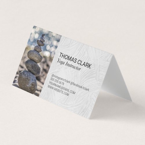 Stacked Stones  Zen  Yoga Business Card