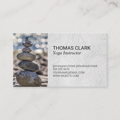 Stacked Stones  Zen  Yoga Business Card