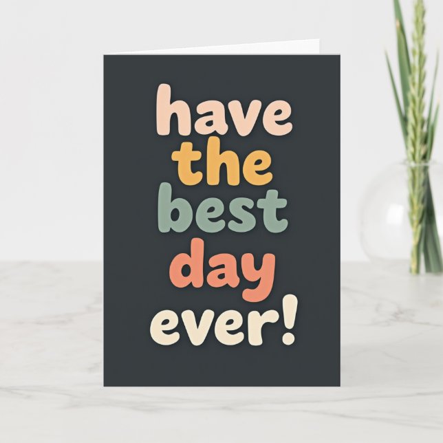 Stacked Text Birthday Card (Front)