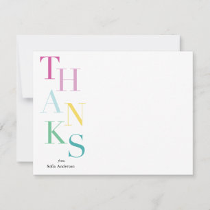 Stacked Thanks Personalized Note Card