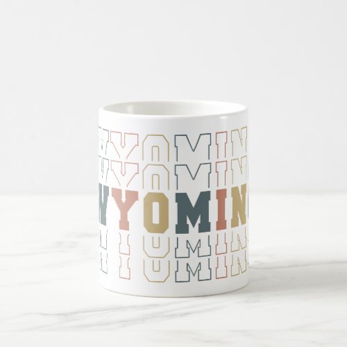 Stacked Wyoming Word Art Coffee Mug