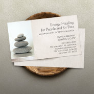 Stacked Zen Stones Holistic Health And Wellness Business Card at Zazzle