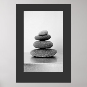 Stacked Zen Stones Poster