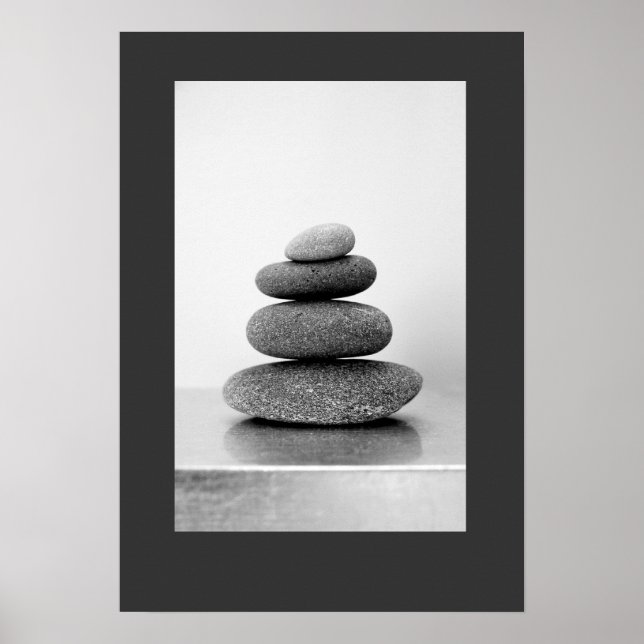 Stacked Zen Stones Poster (Front)