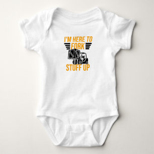 Stacker Driver Forklift Driver Stacker Saying Baby Bodysuit