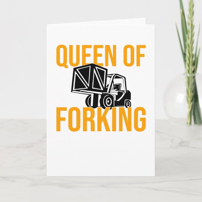 Stacker Driver Forklift Driver Stacker Saying Card (Front)