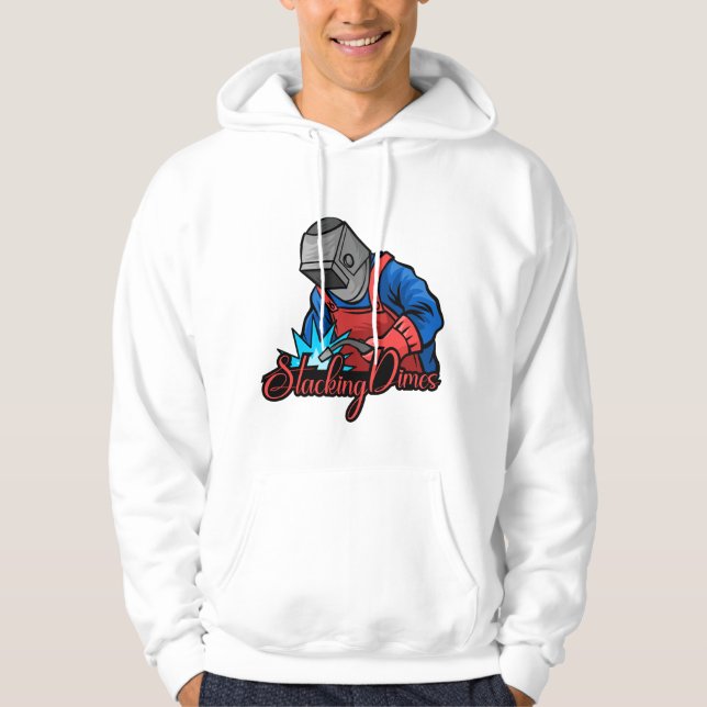 Stacking Dimes Funny Welder Gift Hoodie (Front)