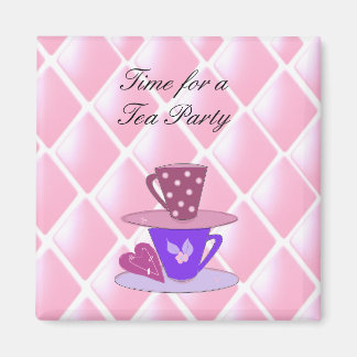 Stacking Teacups - Tea Party Magnet