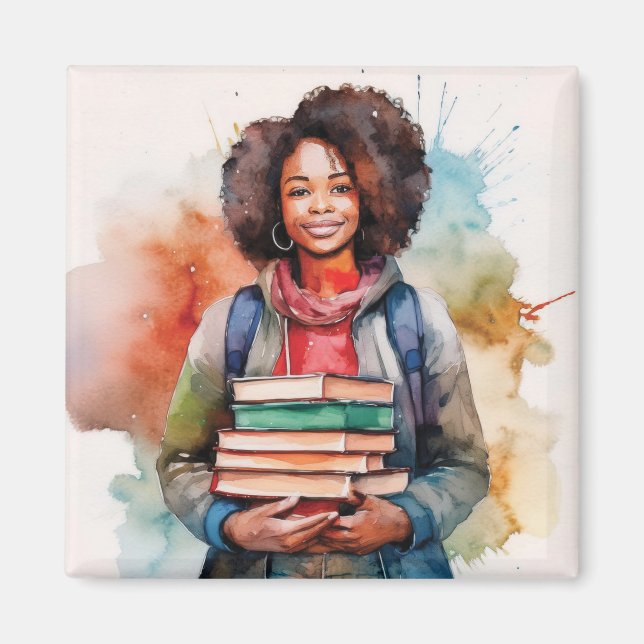 Stacks of Books Magnet (Front)