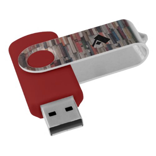 Stacks of Books with Custom Monogram USB Flash Drive