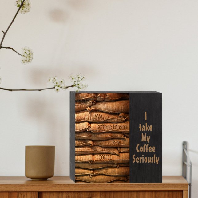 Stacks of Coffee Sacks Wooden Box Sign (Creator Uploaded)