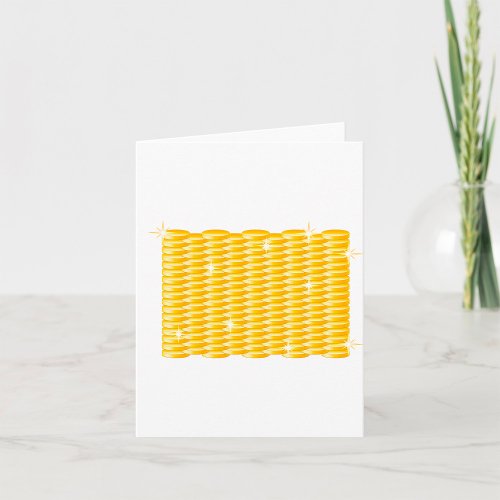 Stacks Of Gold Coins Card