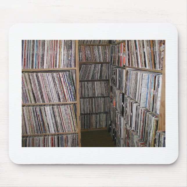 Stacks of Vinyls Mouse Pad (Front)