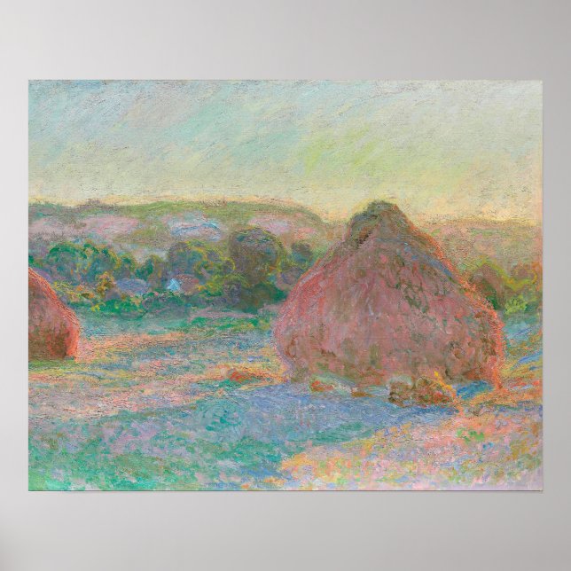 Stacks of Wheat, End of Summer (1890–1891) Poster (Front)