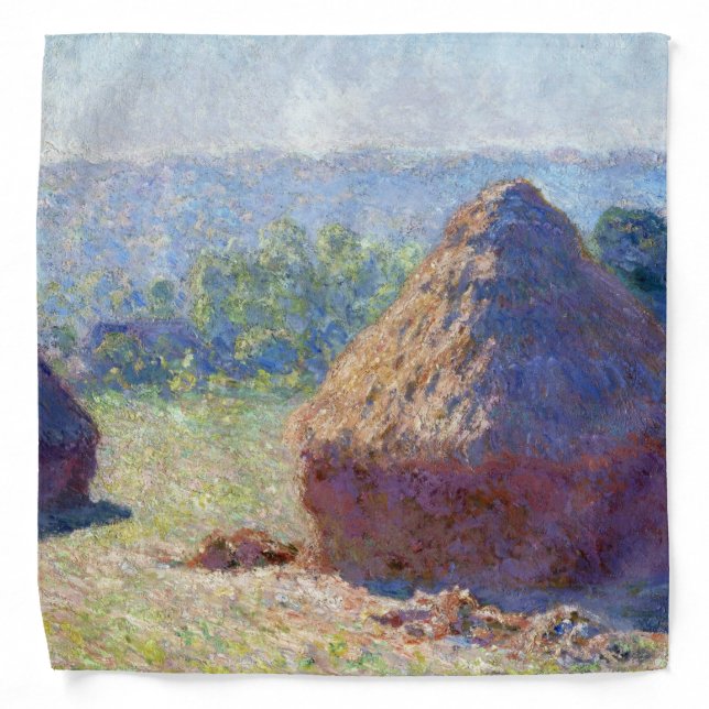 Stacks of Wheat (End of Summer), Monet Bandana (Front)