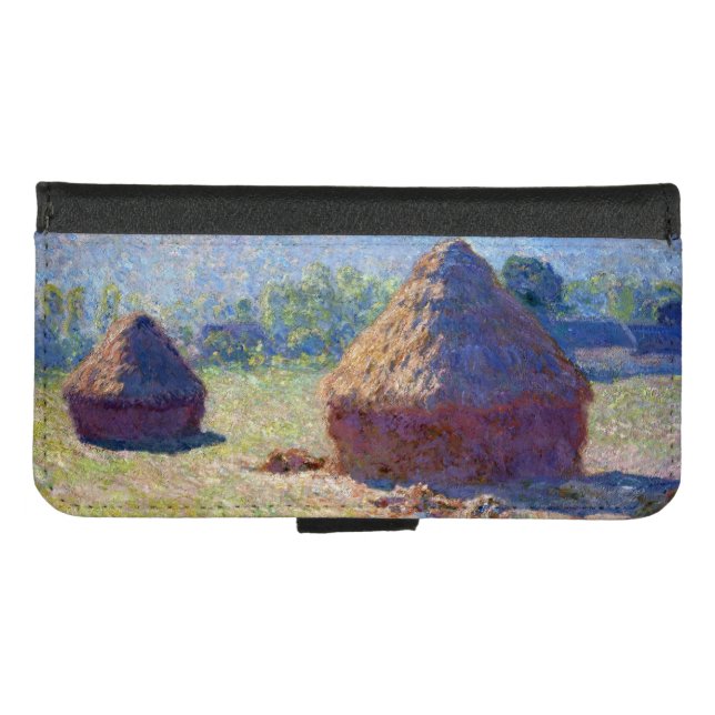 Stacks of Wheat (End of Summer), Monet iPhone Wallet Case (Front (Horizontal))