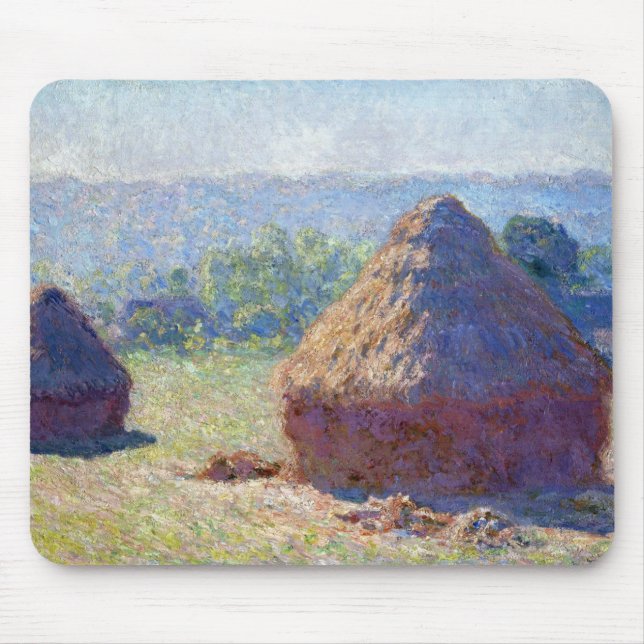 Stacks of Wheat (End of Summer), Monet Mouse Pad (Front)
