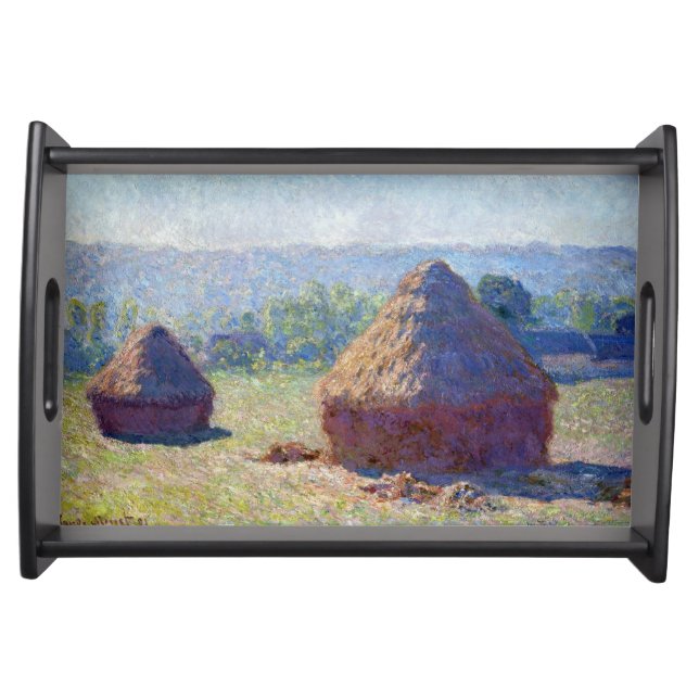 Stacks of Wheat (End of Summer), Monet Serving Tray (Front)