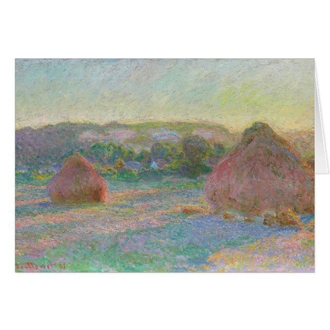 Stacks of Wheat Summer Claude Monet Artwork Cards (Front Horizontal)