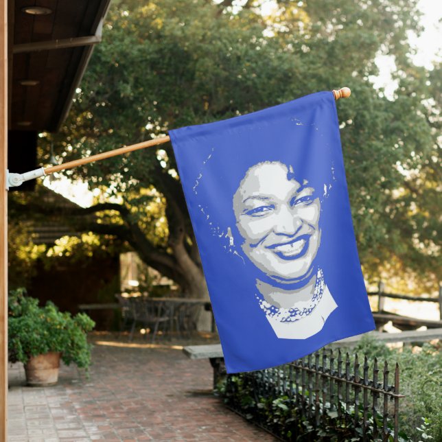 Stacy Abrams House Flag (In SItu)